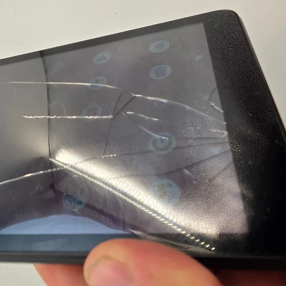 BLU‎ M8L Android Tablet 8 inch Display Black Cracked Screen For Parts Repair O5